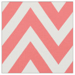 Coral Modern Chevron Large Scale Fabric