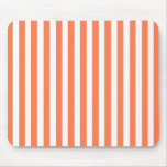 Coral Modern Stripe Mouse Pad