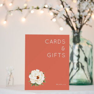 Coral Moderne Wedding Foam Board