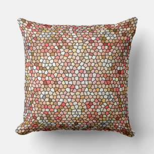 Coral Mosaics throw pillow