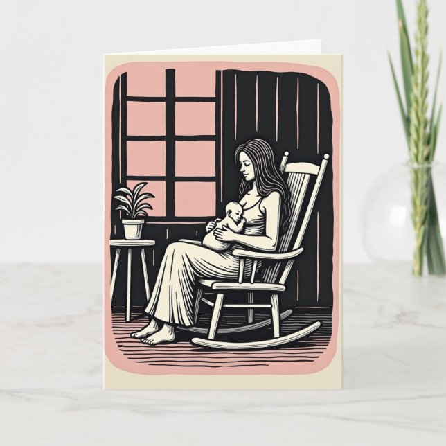 Coral Motherhood Moment Card (Front)