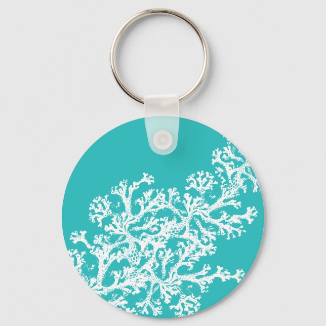 Coral Motif Keychain (Front)