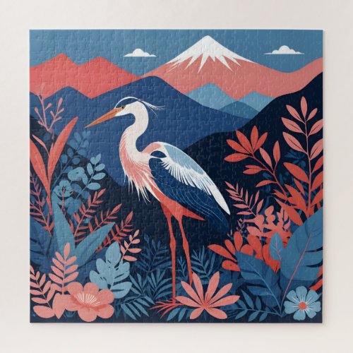 coral mountain heron puzzle