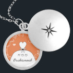 Coral Musical Wedding Gown Bridesmaid Necklace<br><div class="desc">Bridesmaid Locket Necklace Wedding Party Favors and Keepsake Gifts</div>