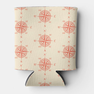 Coral Nautical Sailing Compass Can Cooler