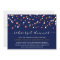Coral & Navy Confetti Rehearsal Dinner Invitation