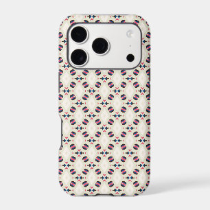 Coral Navy Ornamental Tile Pattern iPhone 17 Pro Case