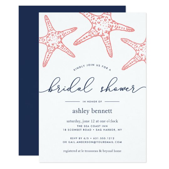 Coral Wedding Shower Invitations 7