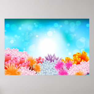 Coral Ocean Poster