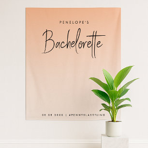 Coral Ombre   Bachelorette Party Photo Backdrop