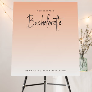 Coral Ombre Bachelorette Party Photo Backdrop Foam Board