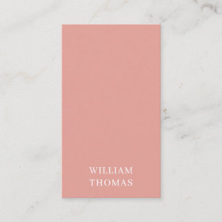 Coral Ombre Minimal Modern Name Style Business Card