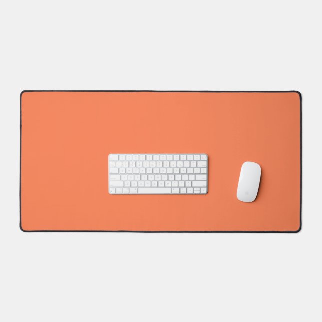 Coral Orange  Desk Mat (Keyboard & Mouse)