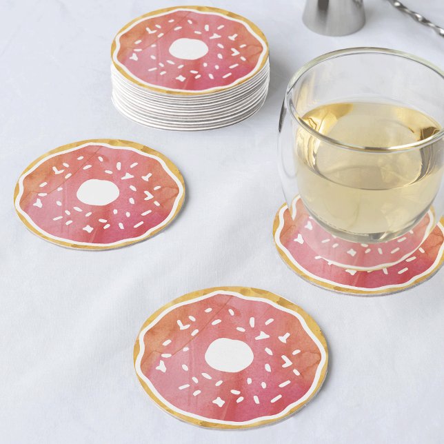 Coral Orange Donut Coasters (Creator Uploaded)