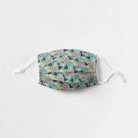 Coral Orange Mint Green Pink Blue Heart Pattern Kids' Cloth Face Mask
