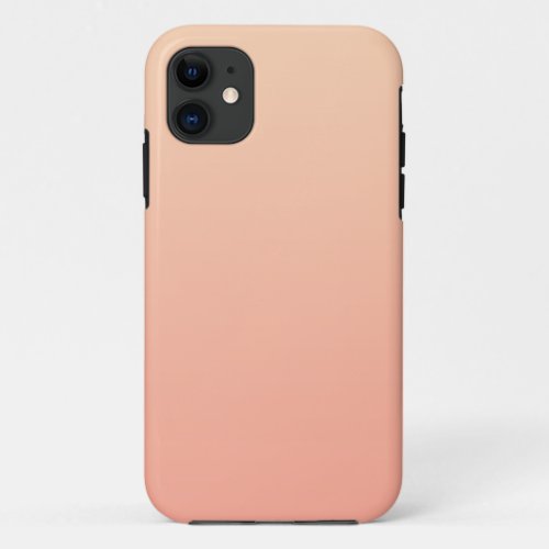 Coral Orange to Peach Ombre iPhone 11 Case