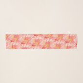 Coral orange watercolor floral summer pattern scarf (Front (Horizontal))