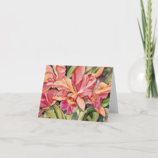 coral orchid note card 2.95