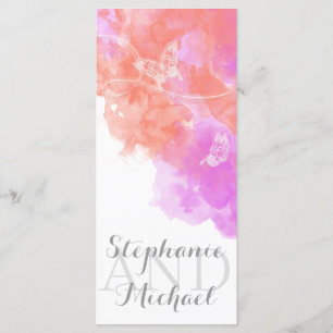 Coral Orchid Watercolor Butterfly Program Rack