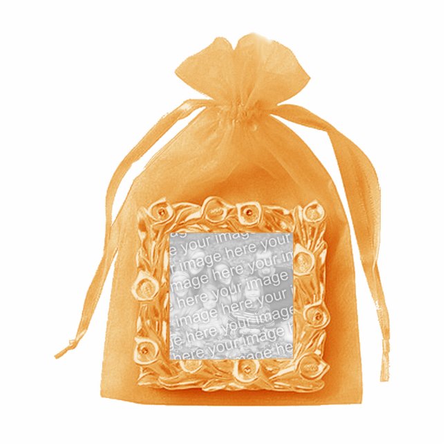 Coral Organza Photo Frame Sculpture (Front)