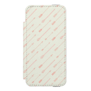 Coral Outlined Arrows Pattern iPhone SE/5/5s Wallet Case