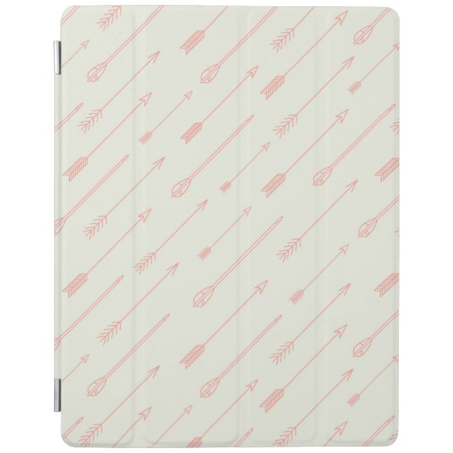 Coral Outlined Arrows Pattern iPad Smart Cover (Front)