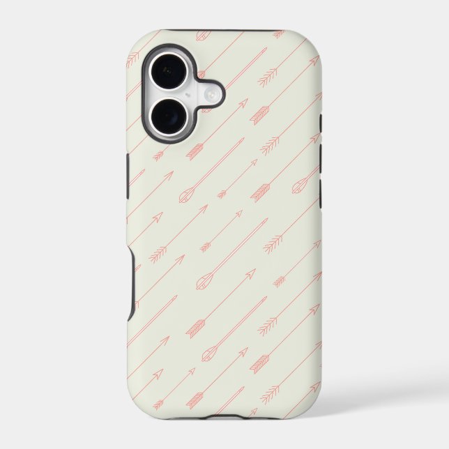Coral Outlined Arrows Pattern Iphone Case (Back)
