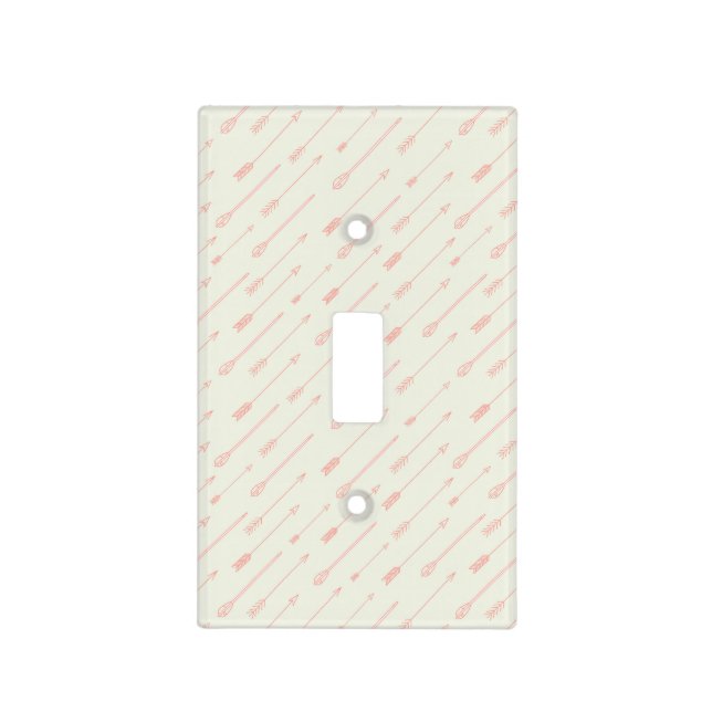 Coral Outlined Arrows Pattern Light Switch Cover (Front)