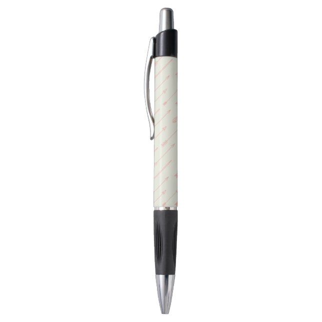 Coral Outlined Arrows Pattern Pen (Top (Vertical))