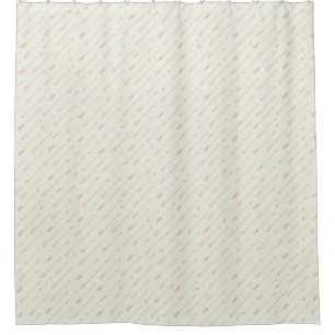 Coral Outlined Arrows Pattern Shower Curtain