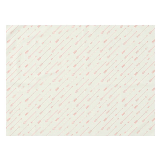 Coral Outlined Arrows Pattern Tablecloth (Front (Horizontal))