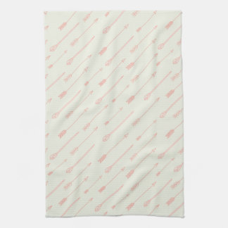 Coral Outlined Arrows Pattern Towel