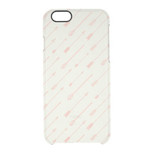 Coral Outlined Arrows Pattern Clear iPhone 6/6S Case