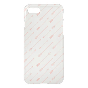 Coral Outlined Arrows Pattern iPhone SE/8/7 Case