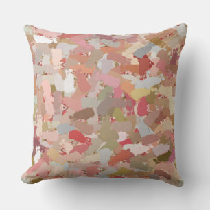 Coral Paint Splatter throw pillow