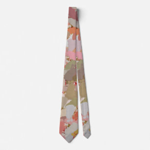 Coral Paint Splatter tie