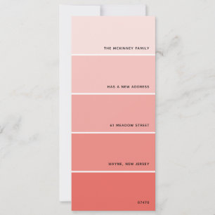 Coral Paint Swatch New Address Announcement