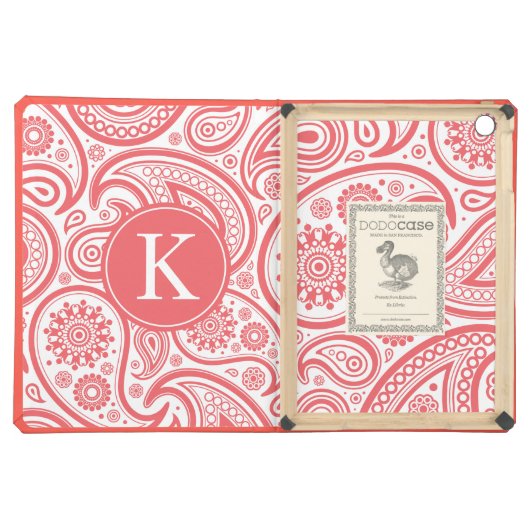 Coral Paisley Pattern iPad Air Case (Front (Flat))