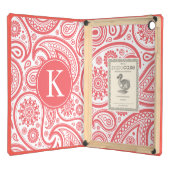 Coral Paisley Pattern iPad Air Case (Front (Open))