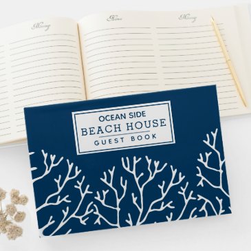 Coral Pattern - Beach House Vacation Rental Blue
