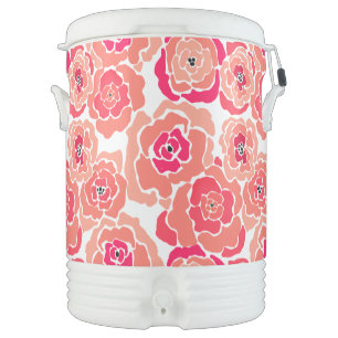 Coral pattern beverage cooler