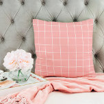 Coral Peach Blush Pink Retro Squares Art Pattern Throw Pillow<br><div class="desc">Beautiful contemporary modern retro pastel coral blush pink colored retro squares pattern. This ornate, elegant and funky hipster design was created for the fancy artistic interior designer, the artsy fashion diva, the popular hip trendsetter, vintage mod retro, modernist, nouveau deco art style or abstract graphic digital geometric motif lover. Original...</div>