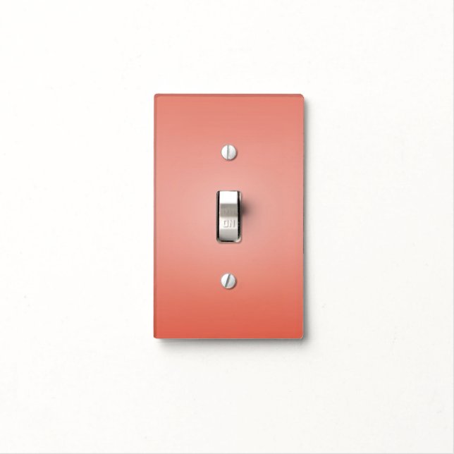 Coral Peach Dipped Chic Elegant Tropical Home Light Switch Cover (In Situ)