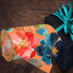 Coral Peach Indigo Navy Blue Roses Floral Neck Tie<br><div class="desc">Coral Peach,  Pink,  Indigo Navy Blue Flowers Beautiful Flowers Floral Roses Neck Tie. Great for formal occasions and weddings!</div>