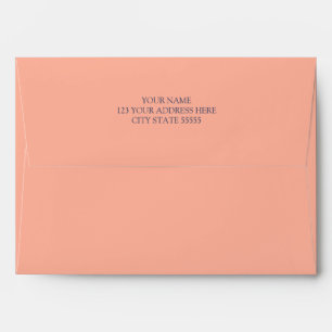 Coral Peach Return Address Envelope