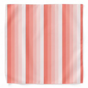 Coral peach shadow stripes bandana