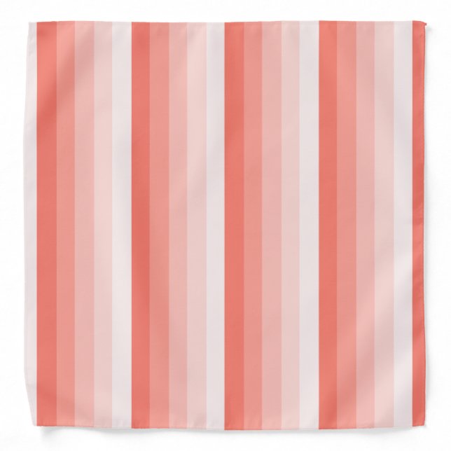 Coral peach shadow stripes bandana (Front)
