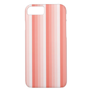 Coral peach shadow stripes iPhone 8/7 case