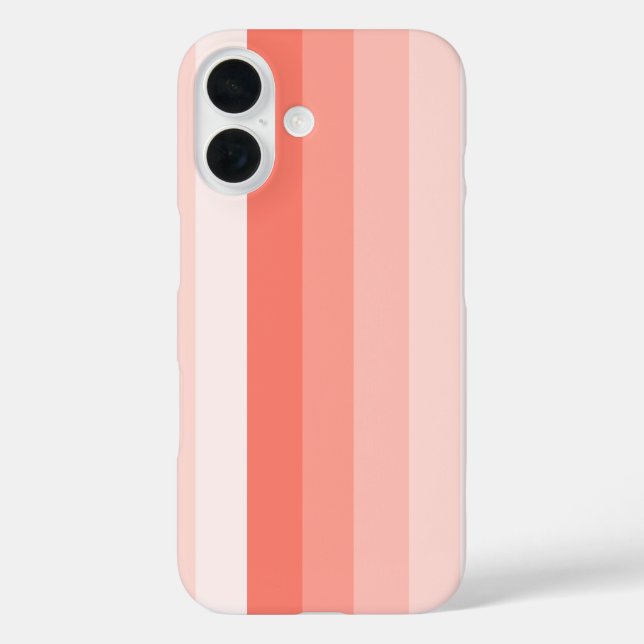 Coral peach shadow stripes Case-Mate iPhone case (Back)