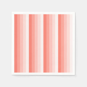 Coral peach shadow stripes napkins